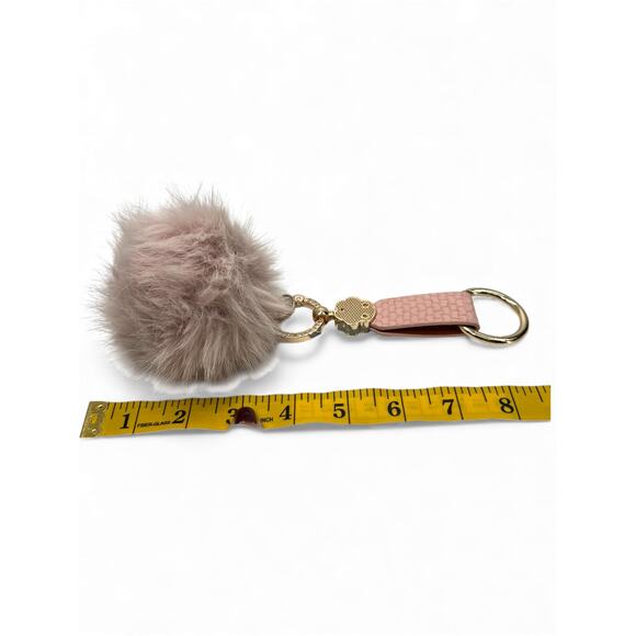 NWT Jacqueline Kent Faux Fur Fantasy Pendant Keychain Dogs Paw Print Rhinestone - Picture 4 of 5